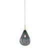 Soap Mini Single Hanglamp - Zilver glas - Geborsteld gouden fitting
