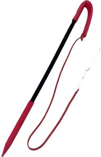 Leren zweep met koord - 55cm - Rood