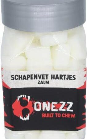 Bonezz - Schapenvet hartjes - Zalm 220gr