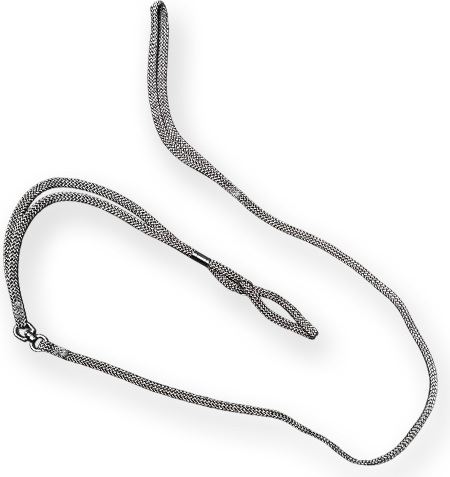 nylon showlijn plat - Grijs - 5mm x 120cm