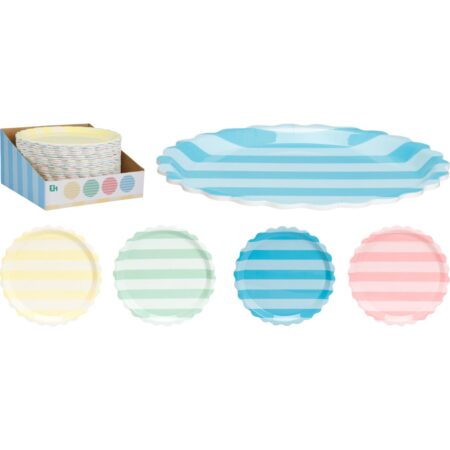 Bord plat melamine ø20cm streep | Excellent Houseware