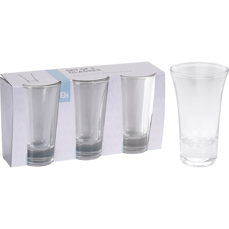 Borrelglazenset 3-delig 80ml | Excellent Houseware