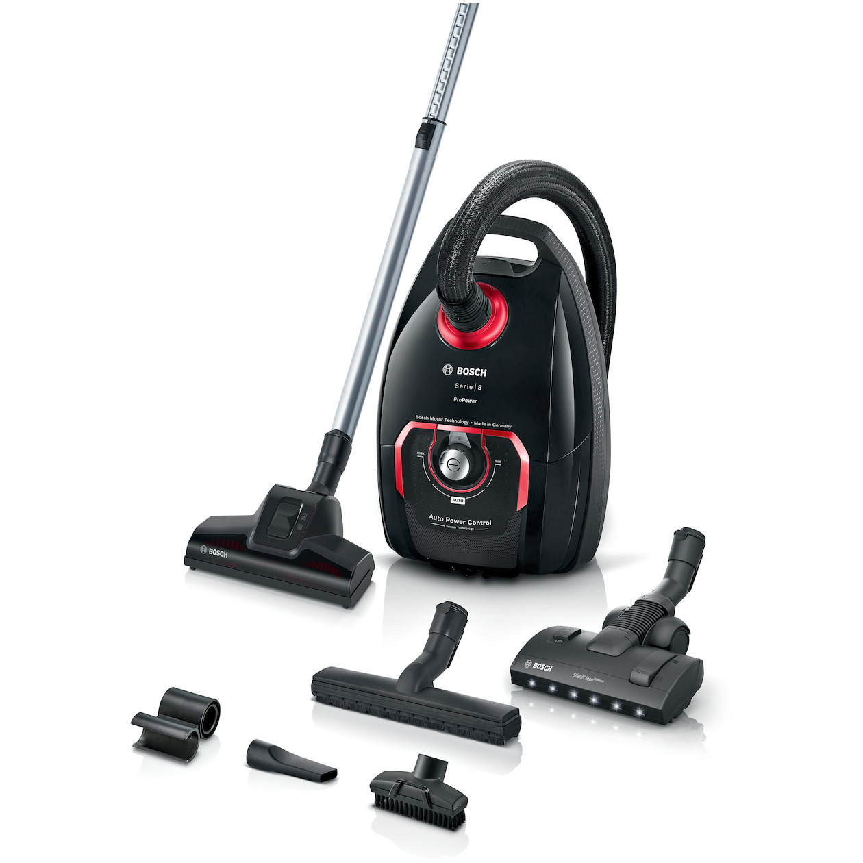 Bosch BGL8POW0L Stofzuiger met zak Zwart | Bosch