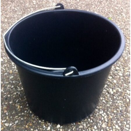 Bouwemmer zwart 12 ltr stalen hengsel | Merkloos