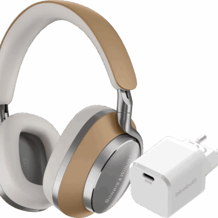 Bowers & Wilkins Px8 Bruin + BlueBuilt Power Delivery Oplader met Usb C Poort 20W Wit