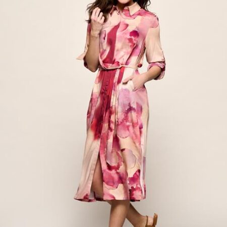 Bowie Print Jurk Roze