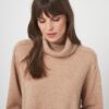 Boxy coltrui van duurzaam kasjmier met tweed-effect