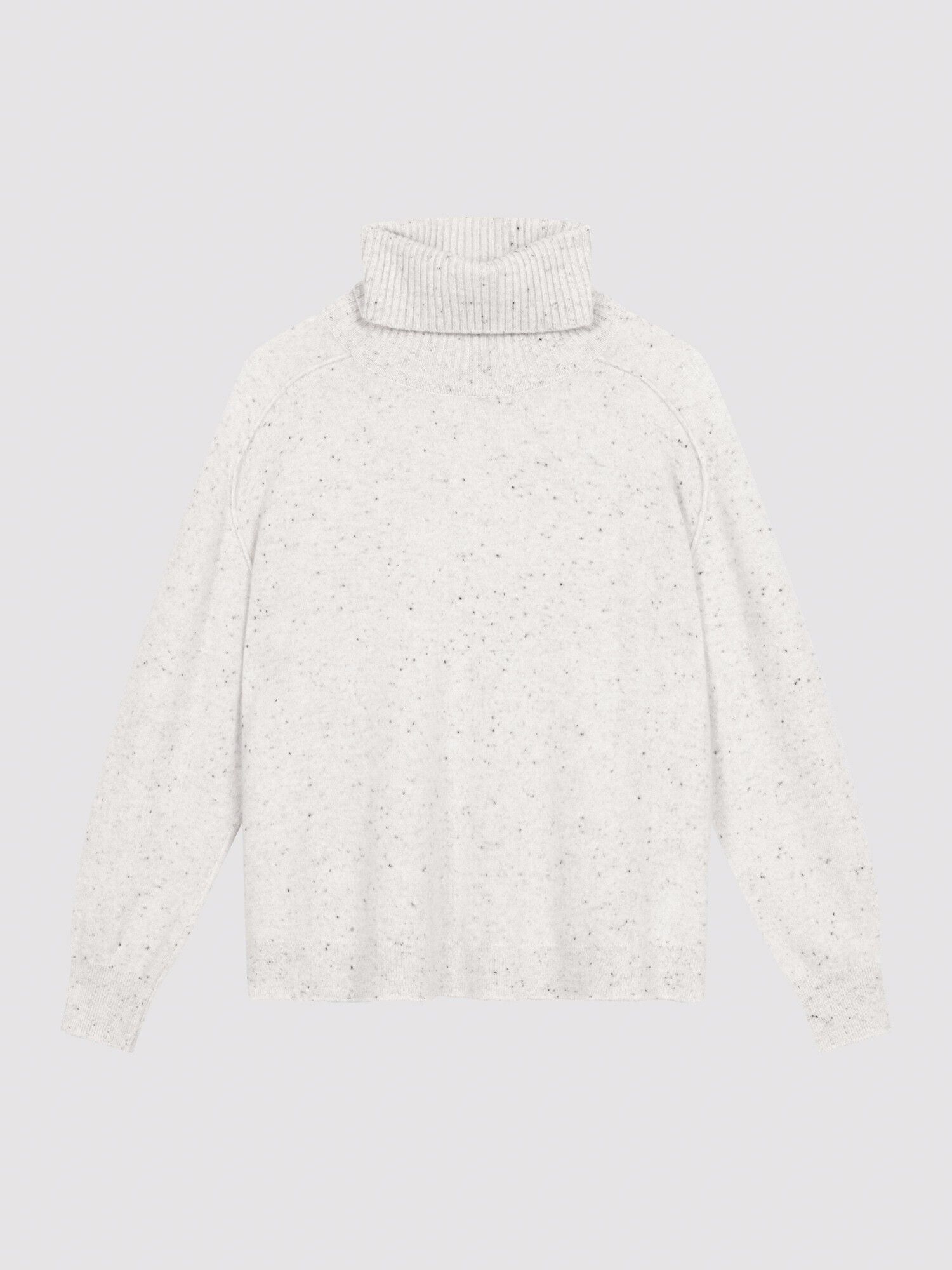 Boxy coltrui van duurzaam kasjmier met tweed-effect