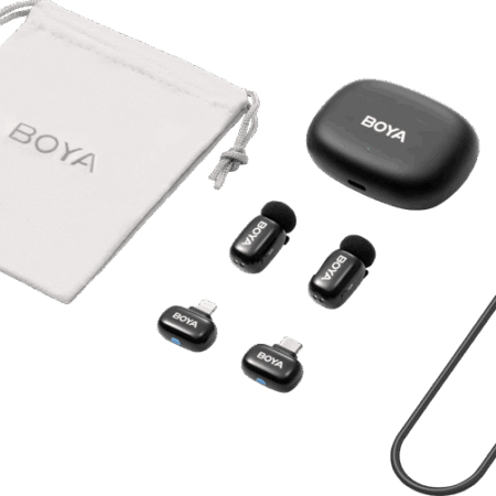 Boya Mini 2 Zwart voor Usb C en Lightning