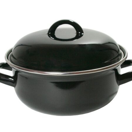 Braadpan emaille zwart 24cm 4