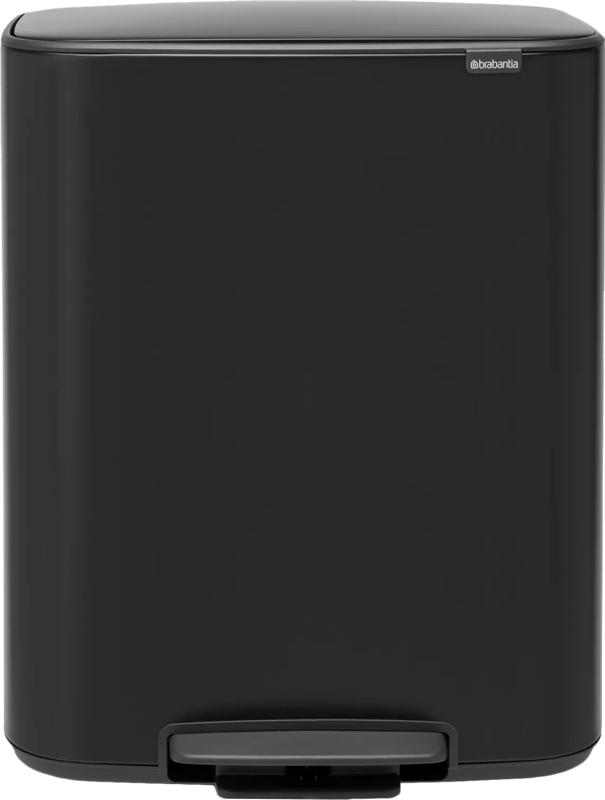 Brabantia Bo Pedal Bin 2 x 30 Liter Matt Black