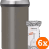 Brabantia Touch Bin 60 Liter Platinum + Vuilniszakken (120 stuks)