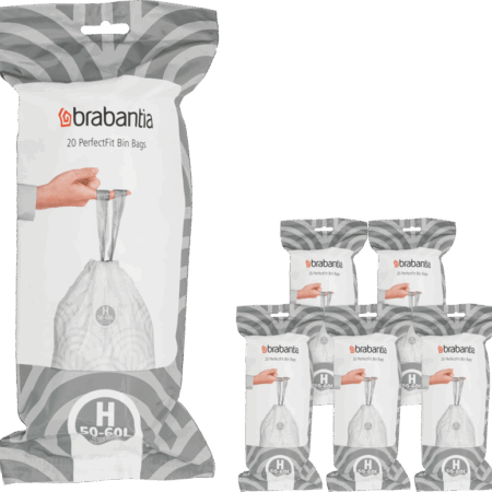 Brabantia Vuilniszakken Code H - 50-60 Liter (120 stuks)
