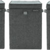 Brabantia Wasboxen Pepper Black Triple Pack