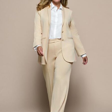 Brianna Blazer Creme Maxi