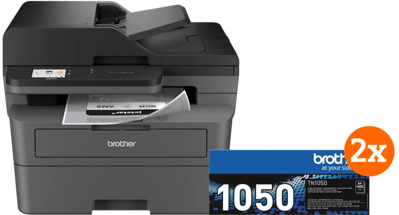 Brother DCP-L2660DW + 2 extra zwarte toners