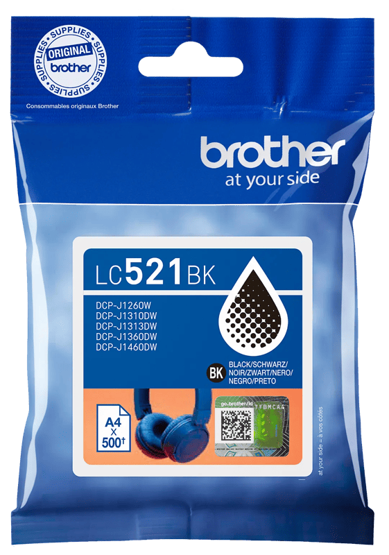 Brother LC-521 Cartridge Zwart