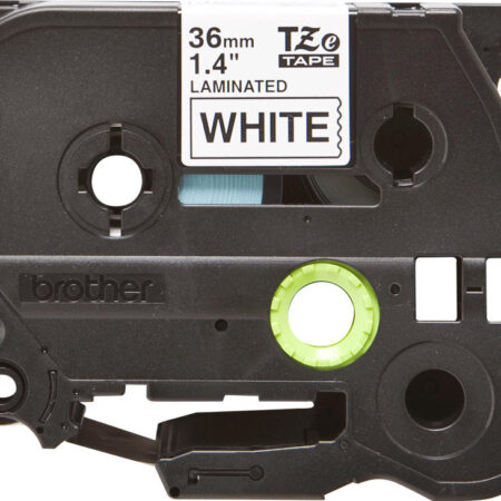 TZe-261 lettertape 36mm zwart/wit
