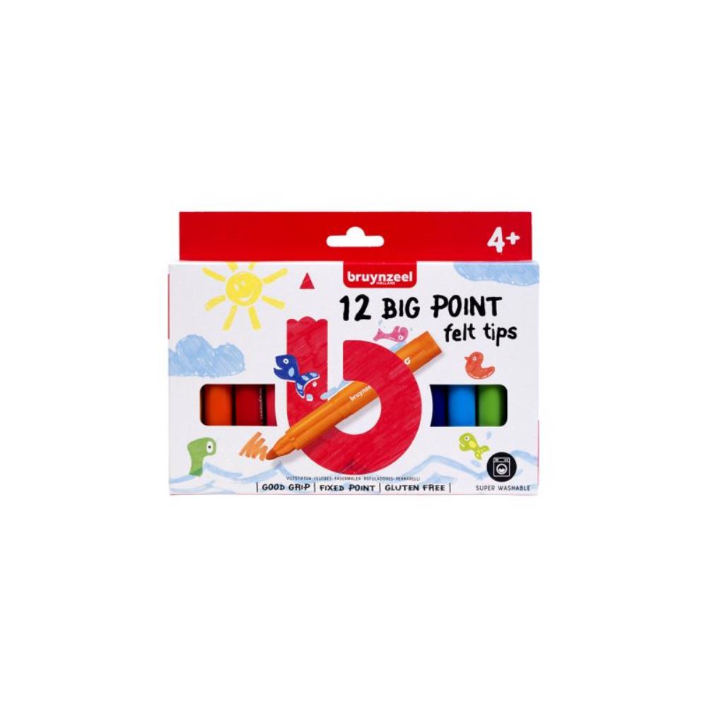 Bruynzeel Big point viltstiften 12st | Bruynzeel