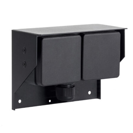 Buiten Wandstopcontact 2 Zwart
