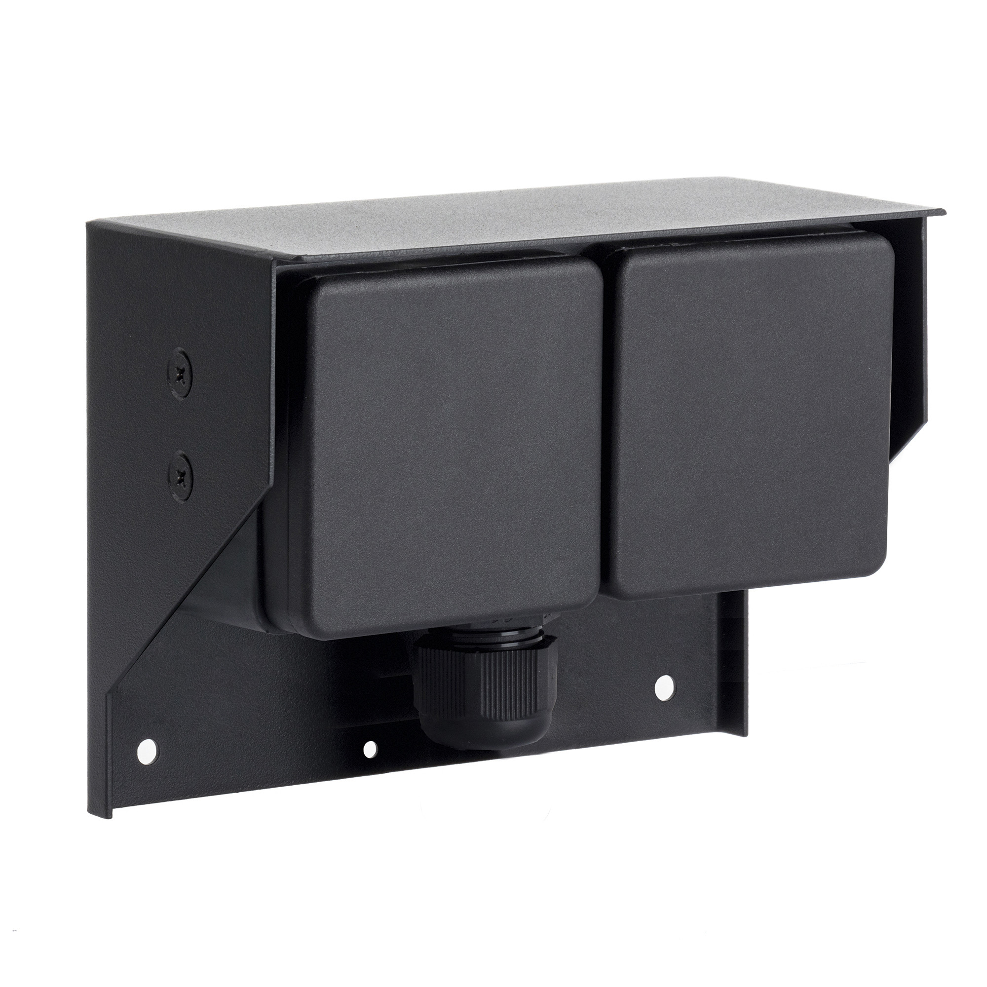 Buiten Wandstopcontact 2 Zwart
