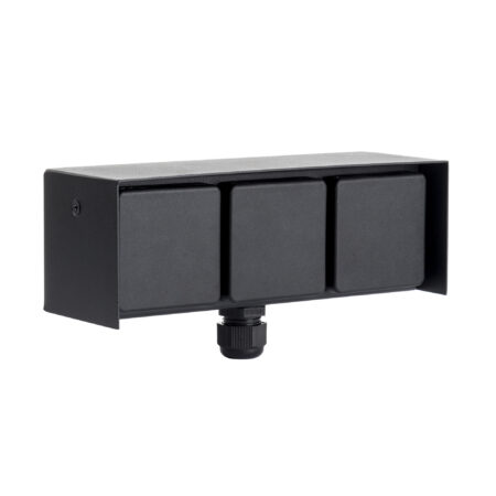 Buiten Wandstopcontact 3 Zwart