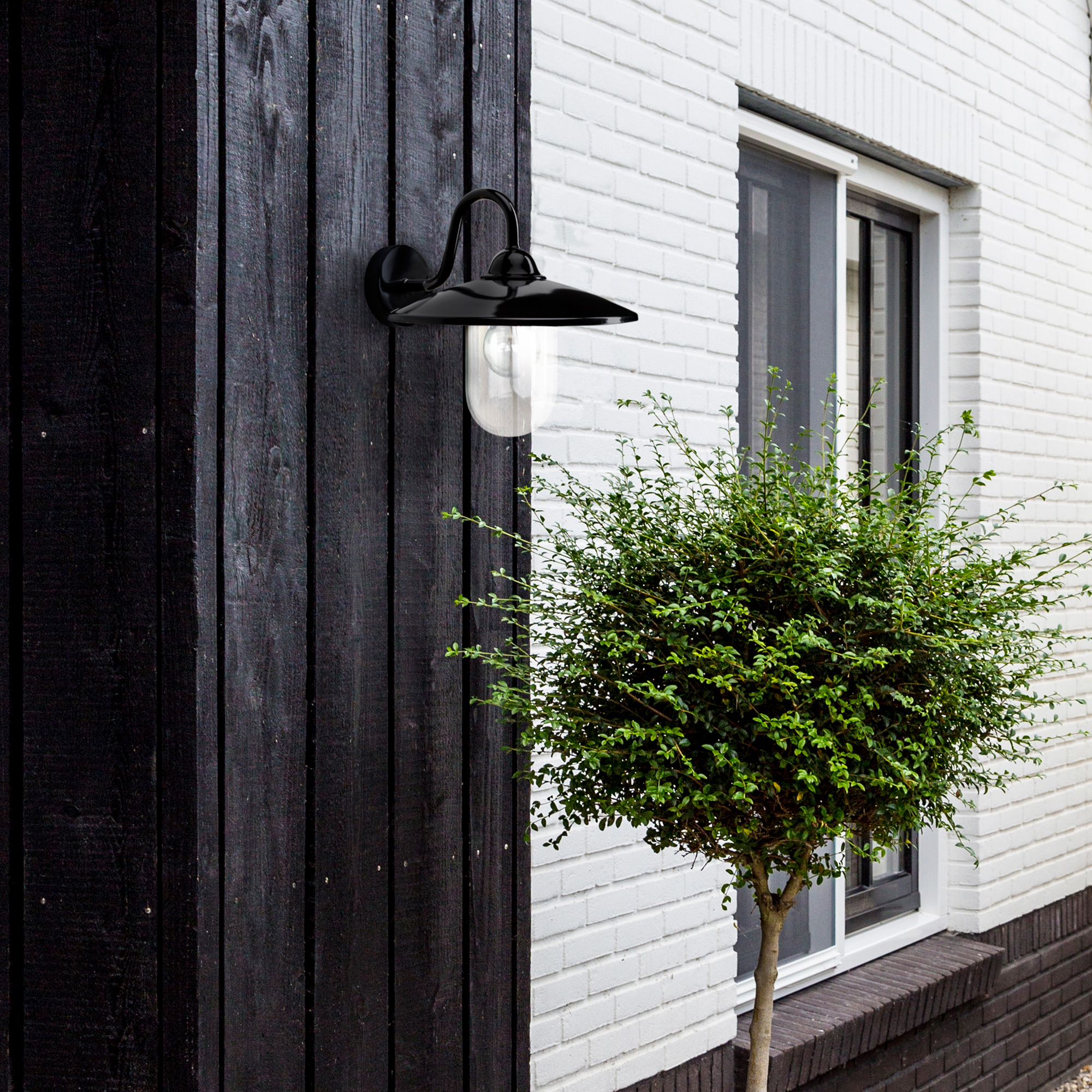 Buitenlamp Brig Zwart met Smart WIFI LED