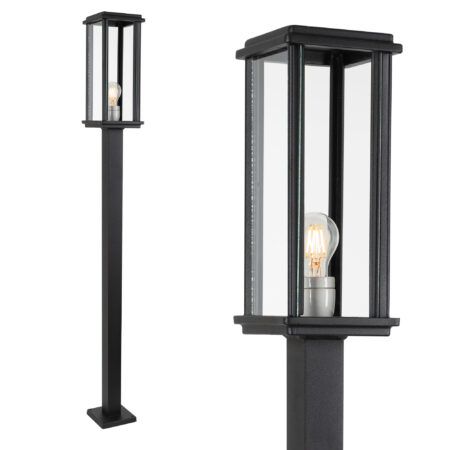 Buitenlamp Capital L sokkellamp zwart