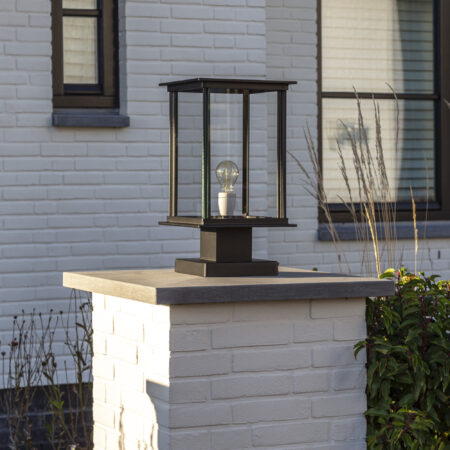 Buitenlamp Sokkellamp Zwart Capital 1
