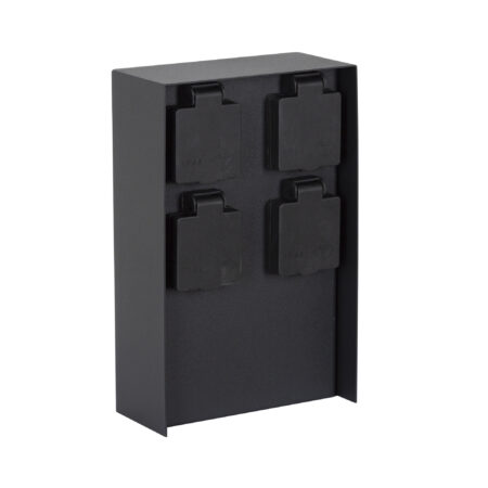 Buitenstopcontact Charge 4 Tuinstopcontact Zwart Dubbel