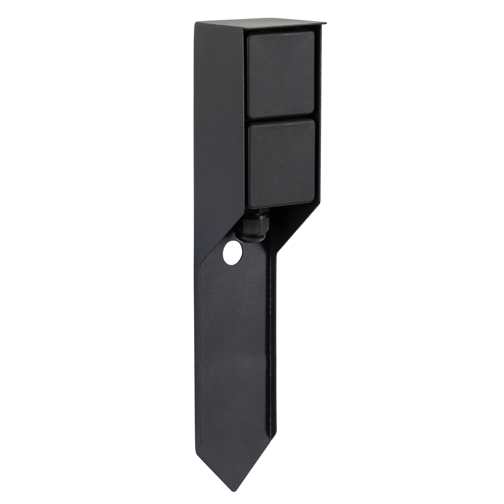 Buitenstopcontact Double Spike Tuinstopcontact Zwart