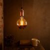 Byron antiek koper hanglamp - pendel aluminium E27 500 cm