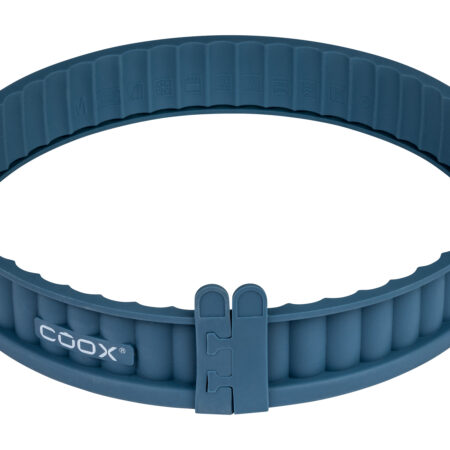 Siliconen quichevorm met glazen bodem (Grijs/blauw)