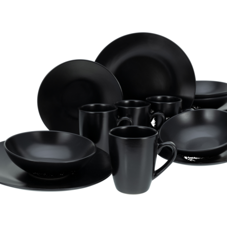 Serviesset Black Matt 16-delig