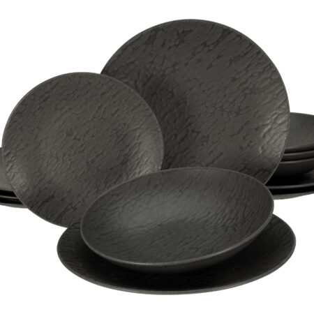 Serviesset Leisteen Black (12-delige bordenset)