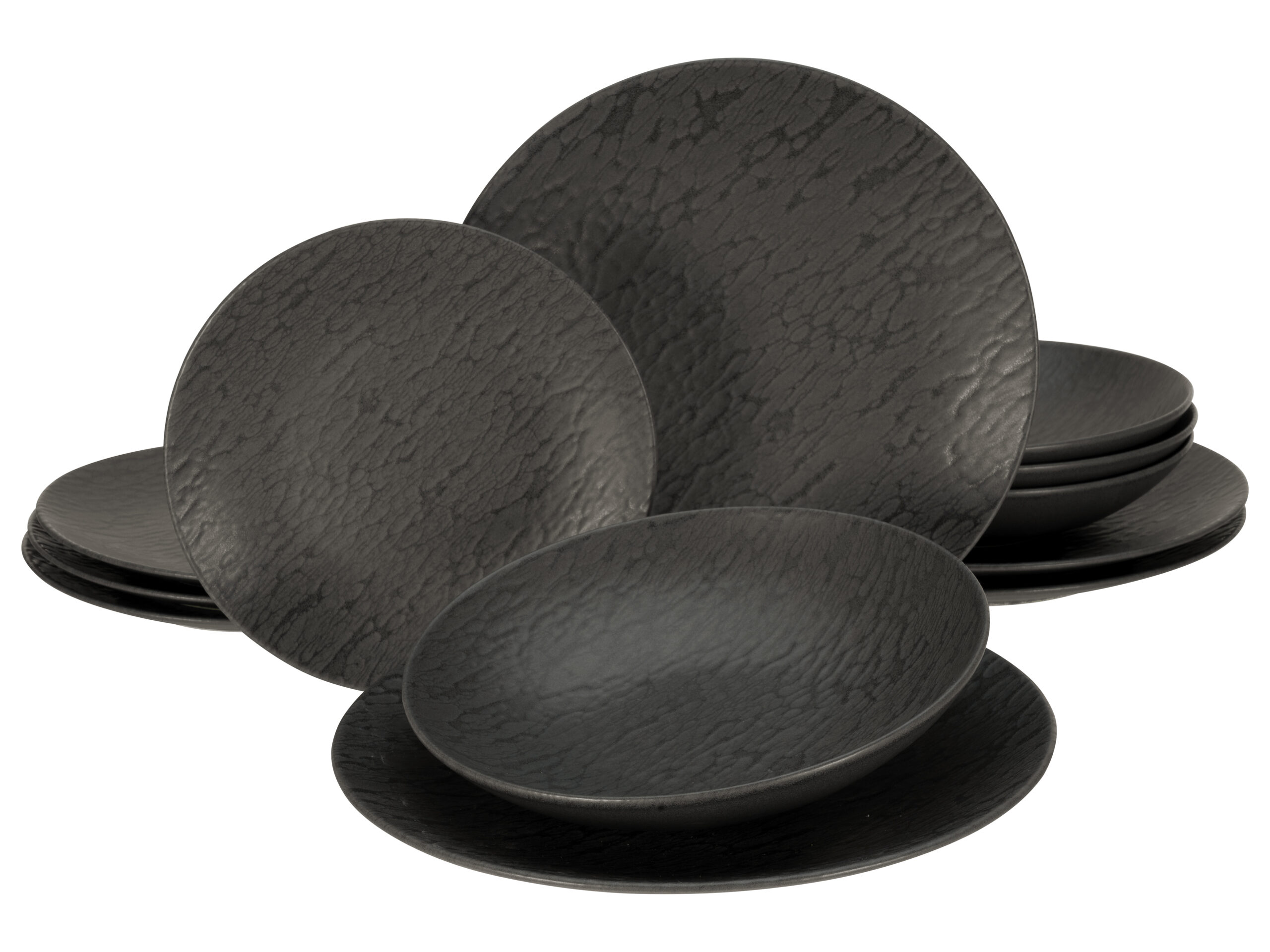 Serviesset Leisteen Black (12-delige bordenset)