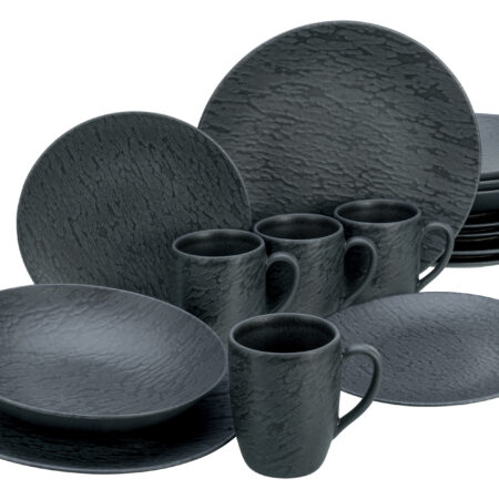 Serviesset Leisteen Black (16-delig combi-servies)