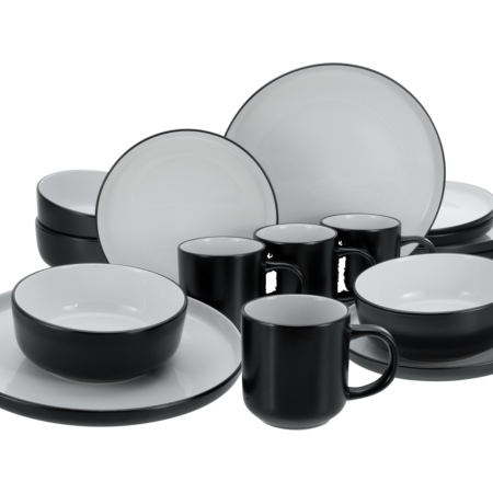 Serviesset Nordic Cool Black (16-delig combi-servies)