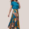 Caila Print Rok Petrol / Multi