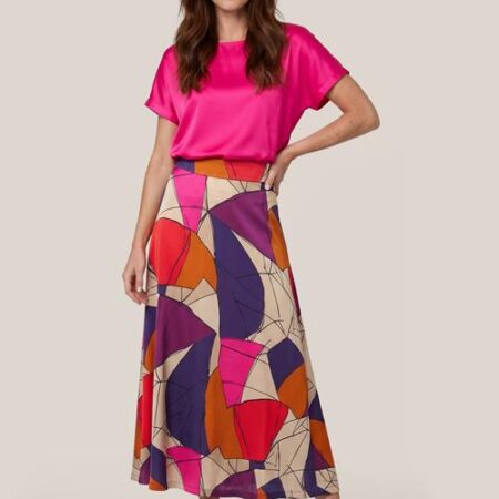 Caila Print Rok Plum / Multi