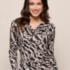 Caitlin Print Top Creme / Zwart