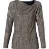Caitlin Print Top Zwart  / Taupe