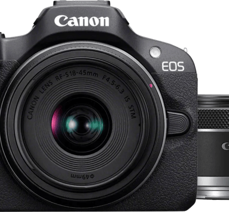 Canon EOS R100 Zwart + RF-S 18-45mm f/4.5-6.3 IS STM + RF 50mm f/1.8 STM