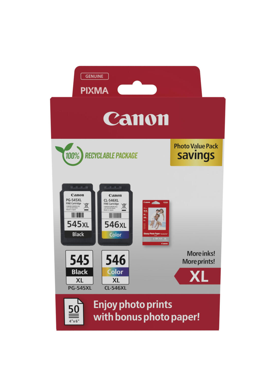 PG-545XL & CL-546XL multipack & papier