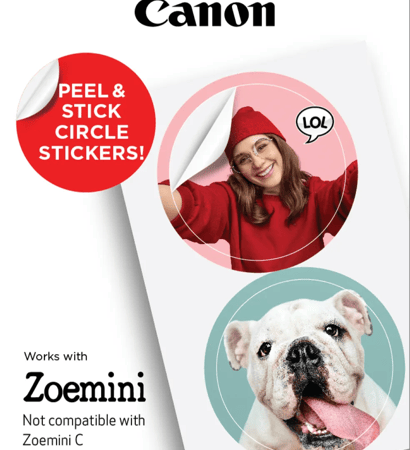 Canon Zink Fotopapier Rond (20 vellen)