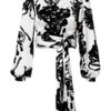 Carly Print Blouse Zwart / Wit