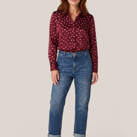 Caroline Tensen Bantry Blouse Aubergine