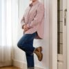 Caroline Tensen Birmingham Streep Blouse Bruin / Roze