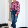 Caroline Tensen Chelsea Print Blouse Magenta / Multi