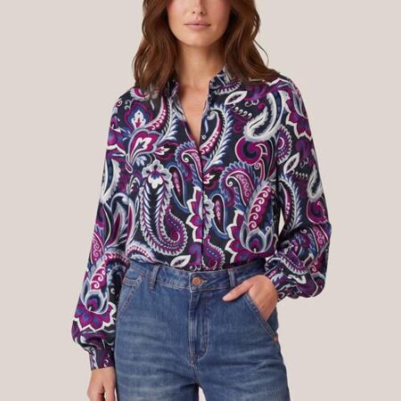 Caroline Tensen Chelsea Print Blouse Navy / Multi